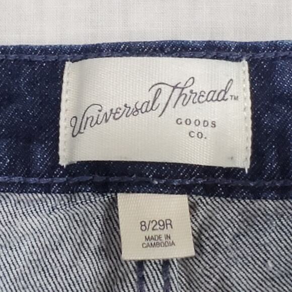 Universal Thread Cutoff Denim Jean Shorts Dark Wash Vintage Midi 8 29R - Picture 3 of 8